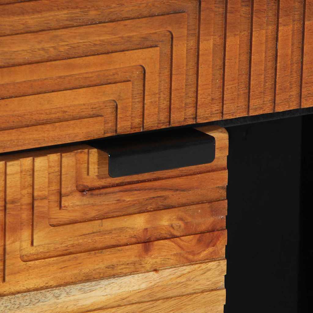 Sideboard Marrone 80 x 33 x 75 cm Legno massello di acacia - homemem39