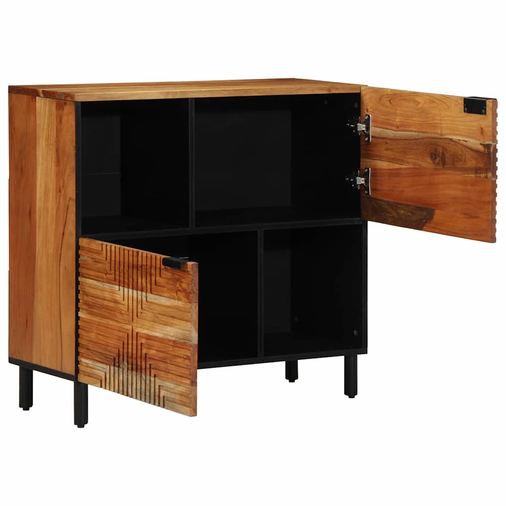 Sideboard Marrone 80 x 33 x 75 cm Legno massello di acacia - homemem39