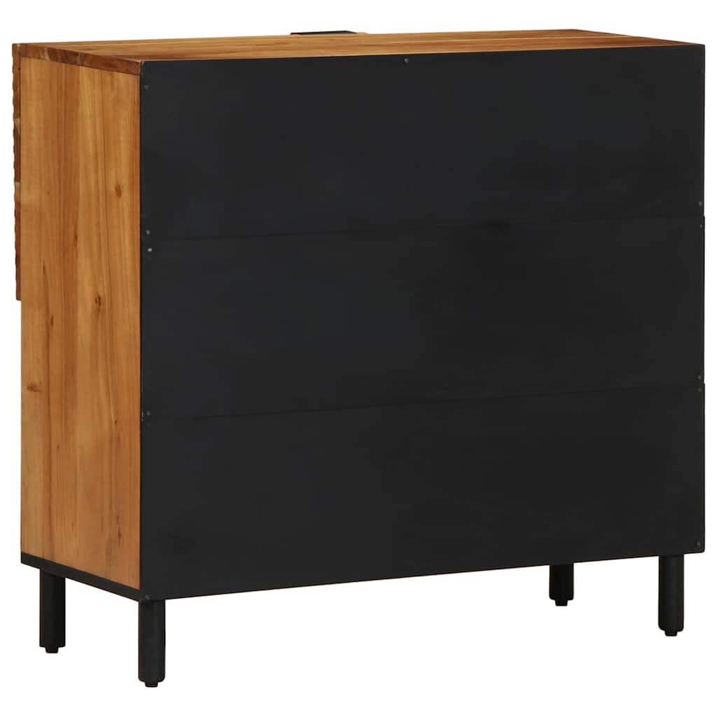 Sideboard Marrone 80 x 33 x 75 cm Legno massello di acacia - homemem39