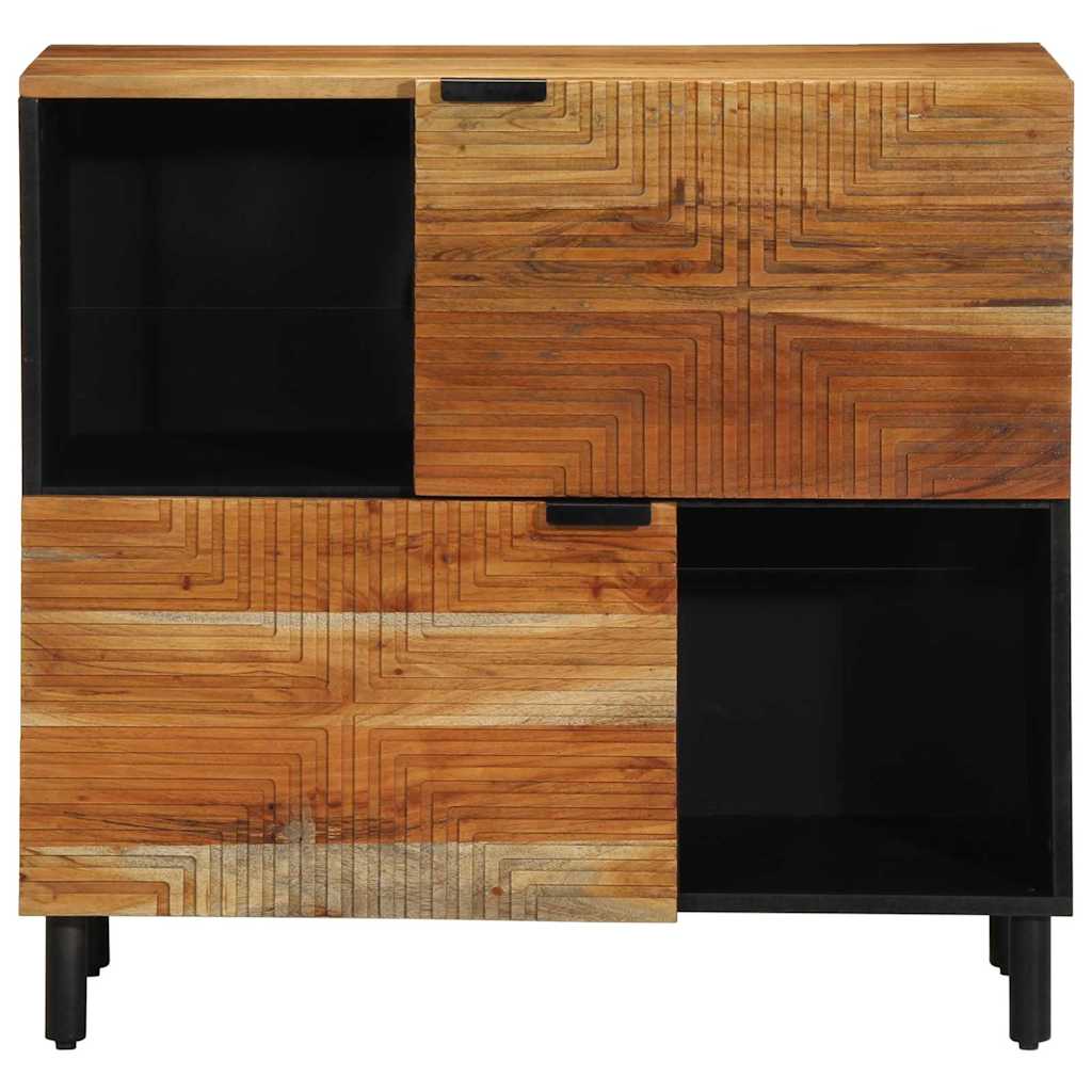 Sideboard Marrone 80 x 33 x 75 cm Legno massello di acacia - homemem39