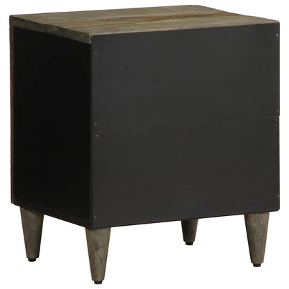Comodini 2pz Grigio Chiaro 40x33x46 cm in Legno Massello Mango - homemem39