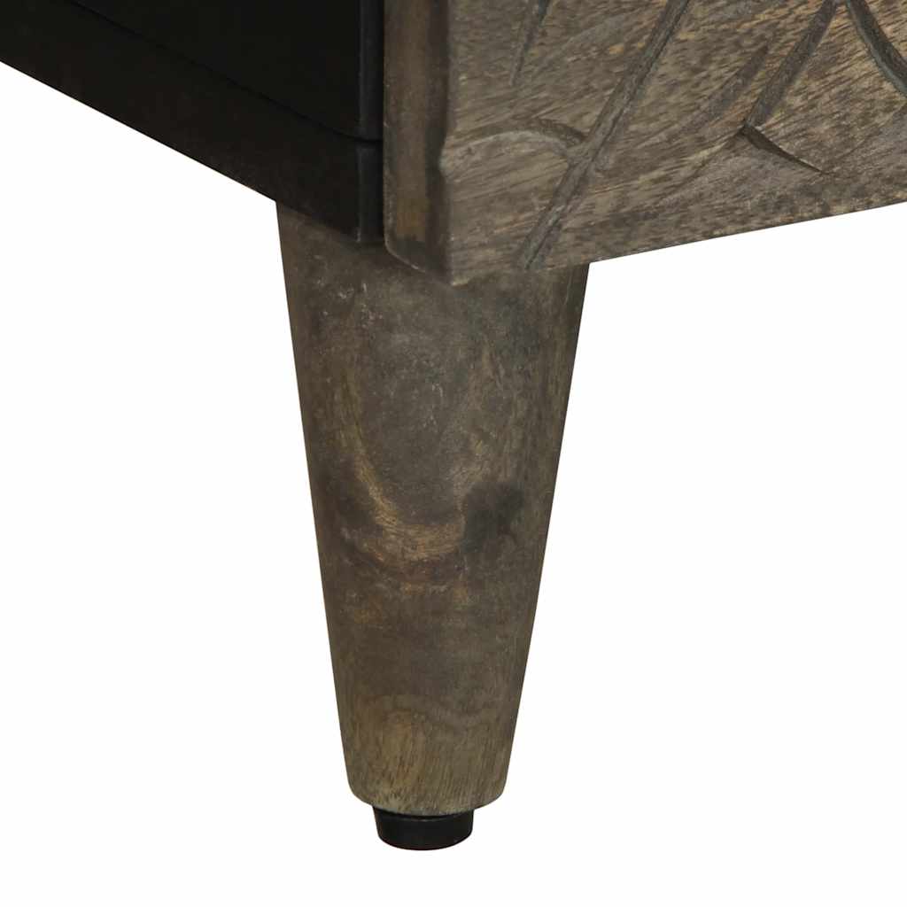 Comodini 2pz Grigio Chiaro 40x33x46 cm in Legno Massello Mango - homemem39