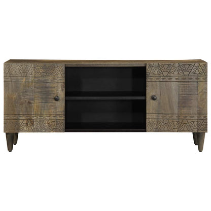 Mobile Porta TV Grigio Chiaro 105x33,5x46 cm in Legno Mango - homemem39