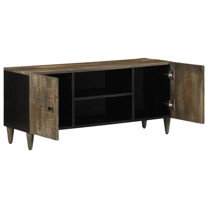 Mobile Porta TV Grigio Chiaro 105x33,5x46 cm in Legno Mango - homemem39