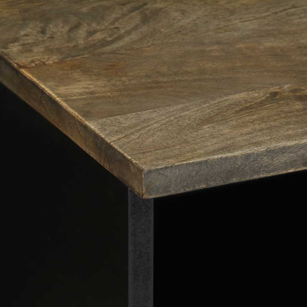 Mobile Porta TV Grigio Chiaro 70x33,5x46 cm in Legno Mango - homemem39