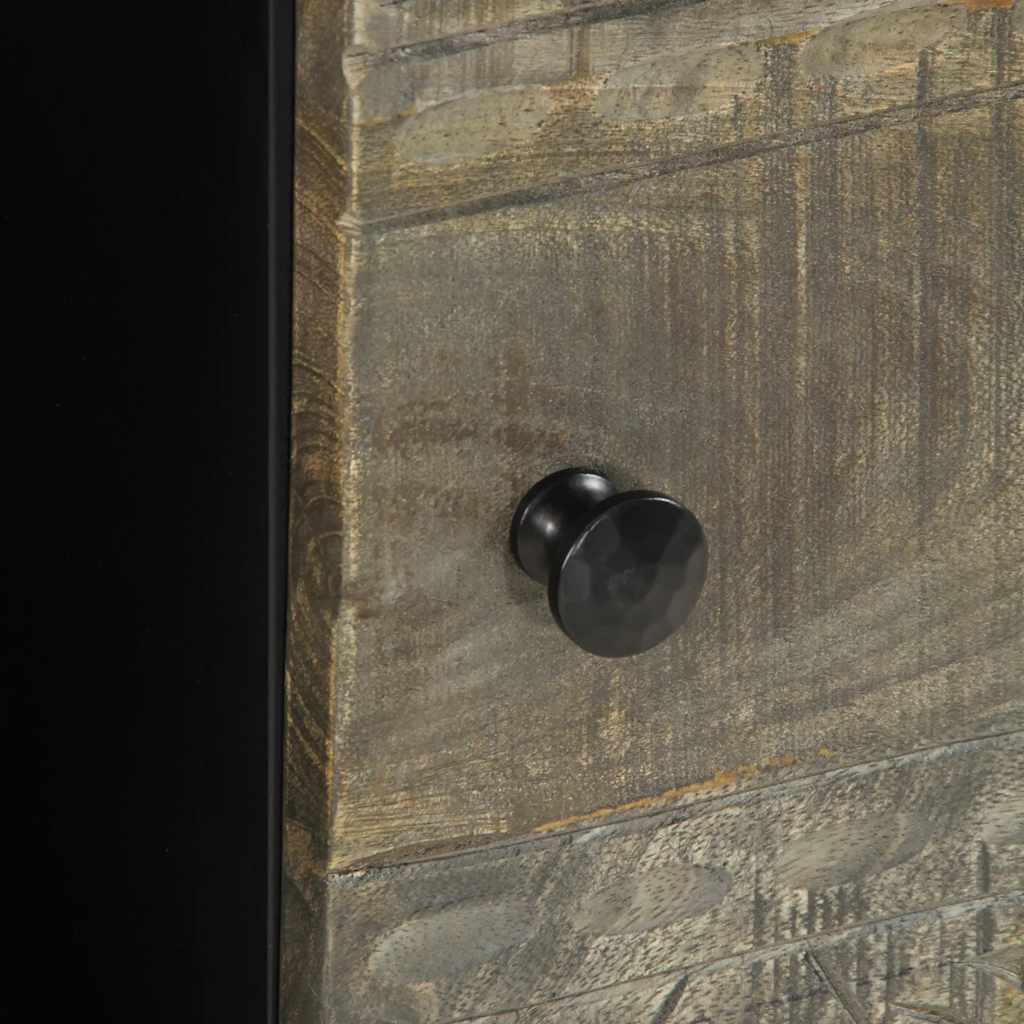 Tavolino da Salotto Grigio Chiaro 80x50x40 cm Legno di Mango