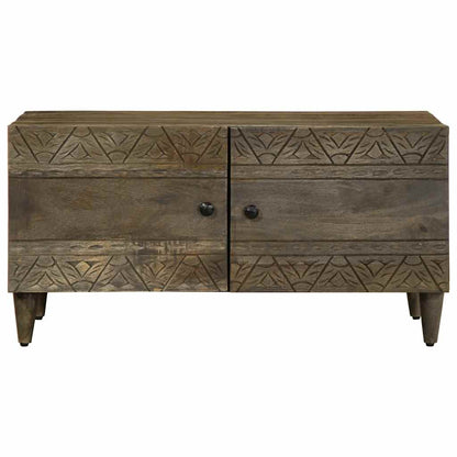 Tavolino da Salotto Grigio Chiaro 80x50x40 cm Legno di Mango | homemem39