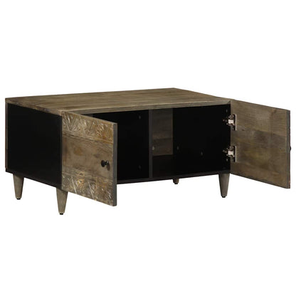 Tavolino da Salotto Grigio Chiaro 80x50x40 cm Legno di Mango | homemem39