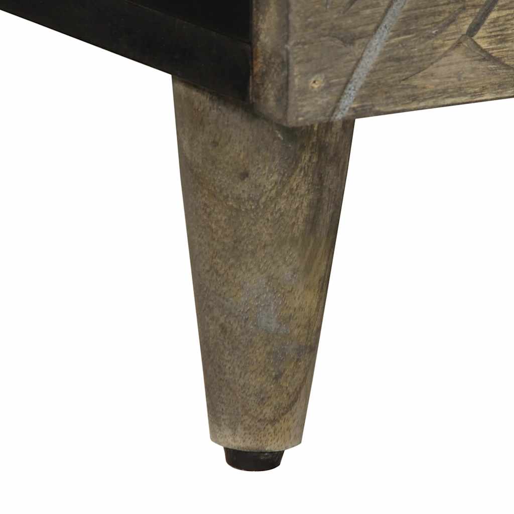 Tavolino da Salotto Grigio Chiaro 80x50x40 cm Legno di Mango | homemem39