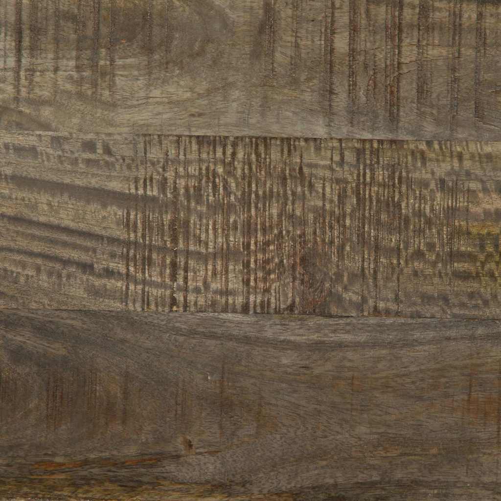 Comodino Grigio Chiaro 50x33x60 cm in Legno Massello di Mango - homemem39