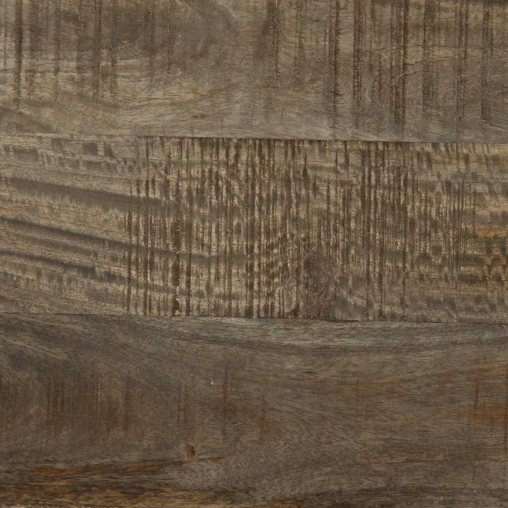 Comodino Grigio Chiaro 50x33x60 cm in Legno Massello di Mango - homemem39