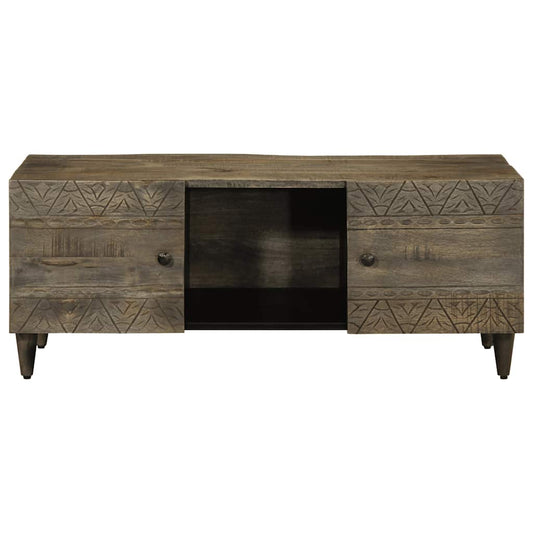 Tavolino Grigio Chiaro 100x54x40cm in Legno Massello di Mango | homemem39