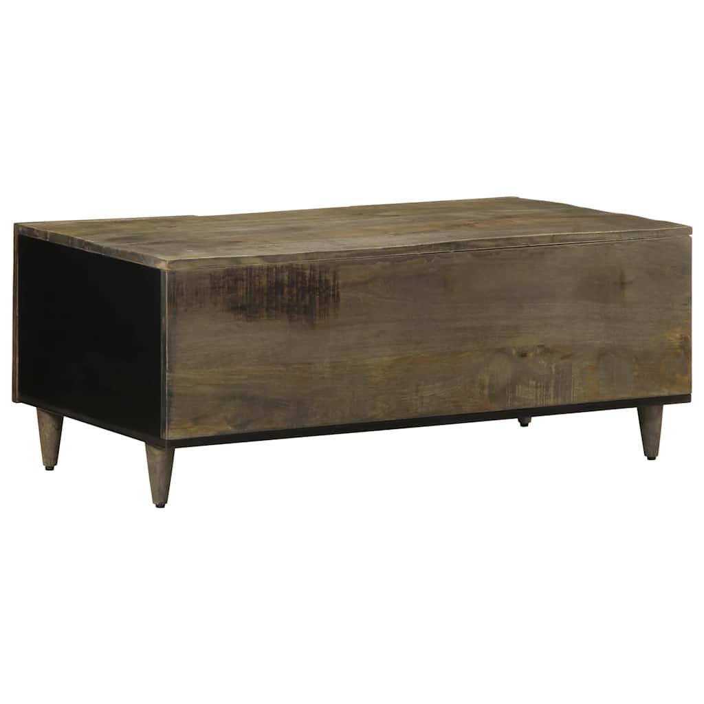 Tavolino Grigio Chiaro 100x54x40cm in Legno Massello di Mango | homemem39