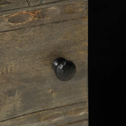 Tavolino Grigio Chiaro 100x54x40cm in Legno Massello di Mango | homemem39