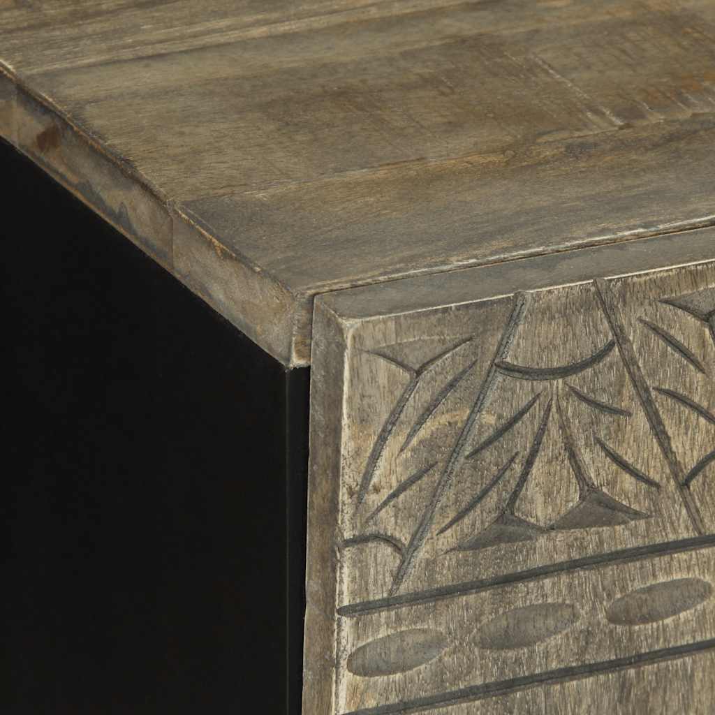 Mobile Porta TV Grigio Chiaro 105x33,5x46 cm in Legno Mango - homemem39