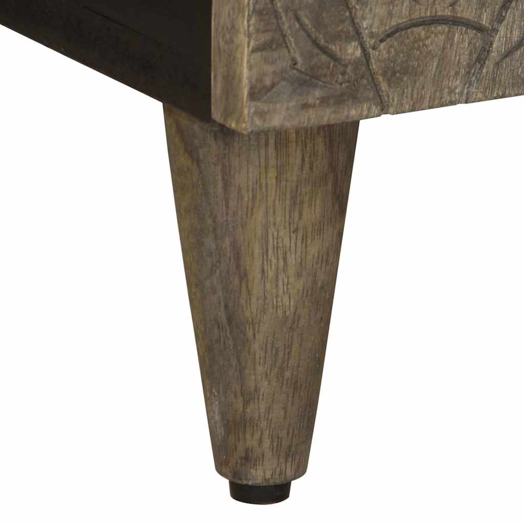 Mobile Porta TV Grigio Chiaro 105x33,5x46 cm in Legno Mango - homemem39