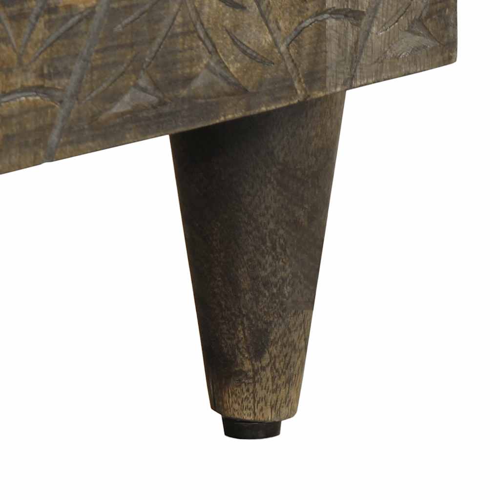 Mobile Porta TV Grigio Chiaro 80x31,5x46 cm in Legno Mango - homemem39