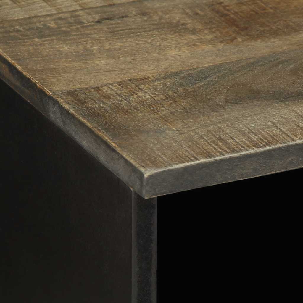 Mobile Porta TV Nero 100x33x46 cm in Legno Massello di Mango - homemem39