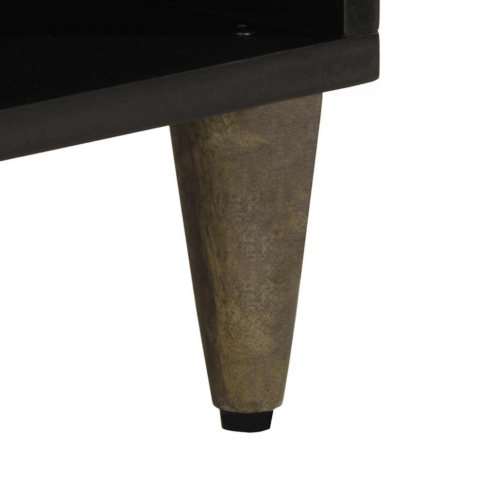 Mobile Porta TV Nero 100x33x46 cm in Legno Massello di Mango - homemem39