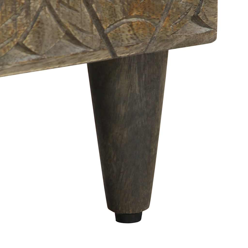 Mobile Porta TV Nero 80x33x46 cm in Legno Massello di Mango - homemem39