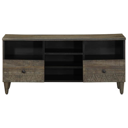 Mobile Porta TV Nero 100x33x46 cm in Legno Massello di Mango - homemem39