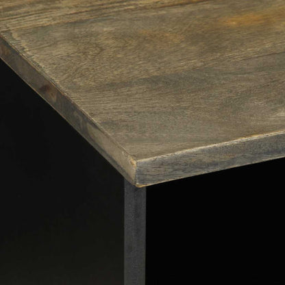 Mobile Porta TV Nero 100x33x46 cm in Legno Massello di Mango - homemem39