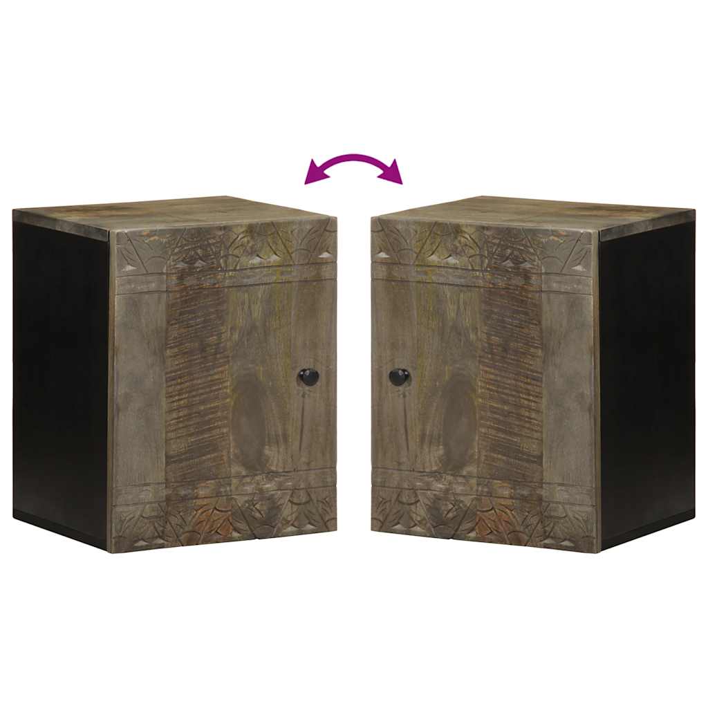 Mobile da Bagno a Parete 38x33x48 cm in Legno Massello di Mango