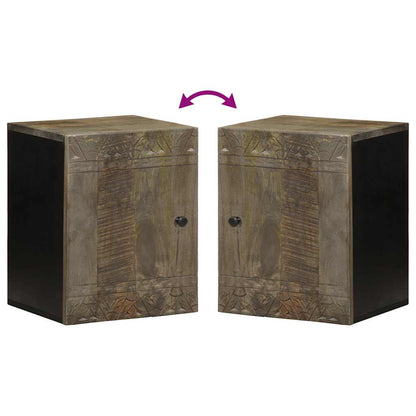 Mobile da Bagno a Parete 38x33x48 cm in Legno Massello di Mango