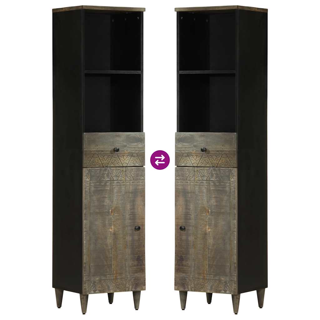 Mobile da Bagno 38x33x160 cm in Legno Massello di Mango | homemem39