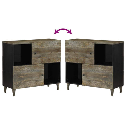 Credenza 80x33x75 cm in Legno Massello di Mango - homemem39