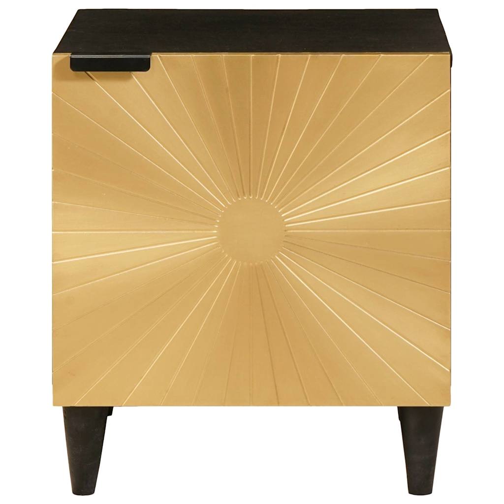 Armadio da Notte Nero e Oro 40 x 33,5 x 46 cm | homemem39