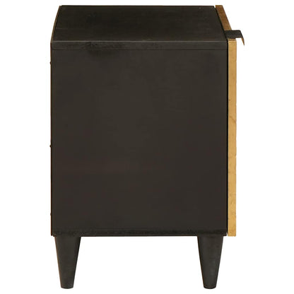 Armadio da Notte Nero e Oro 40 x 33,5 x 46 cm | homemem39