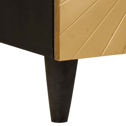 Comodino 2 pcs Nero e Oro 40 x 33.5 x 46 cm - homemem39