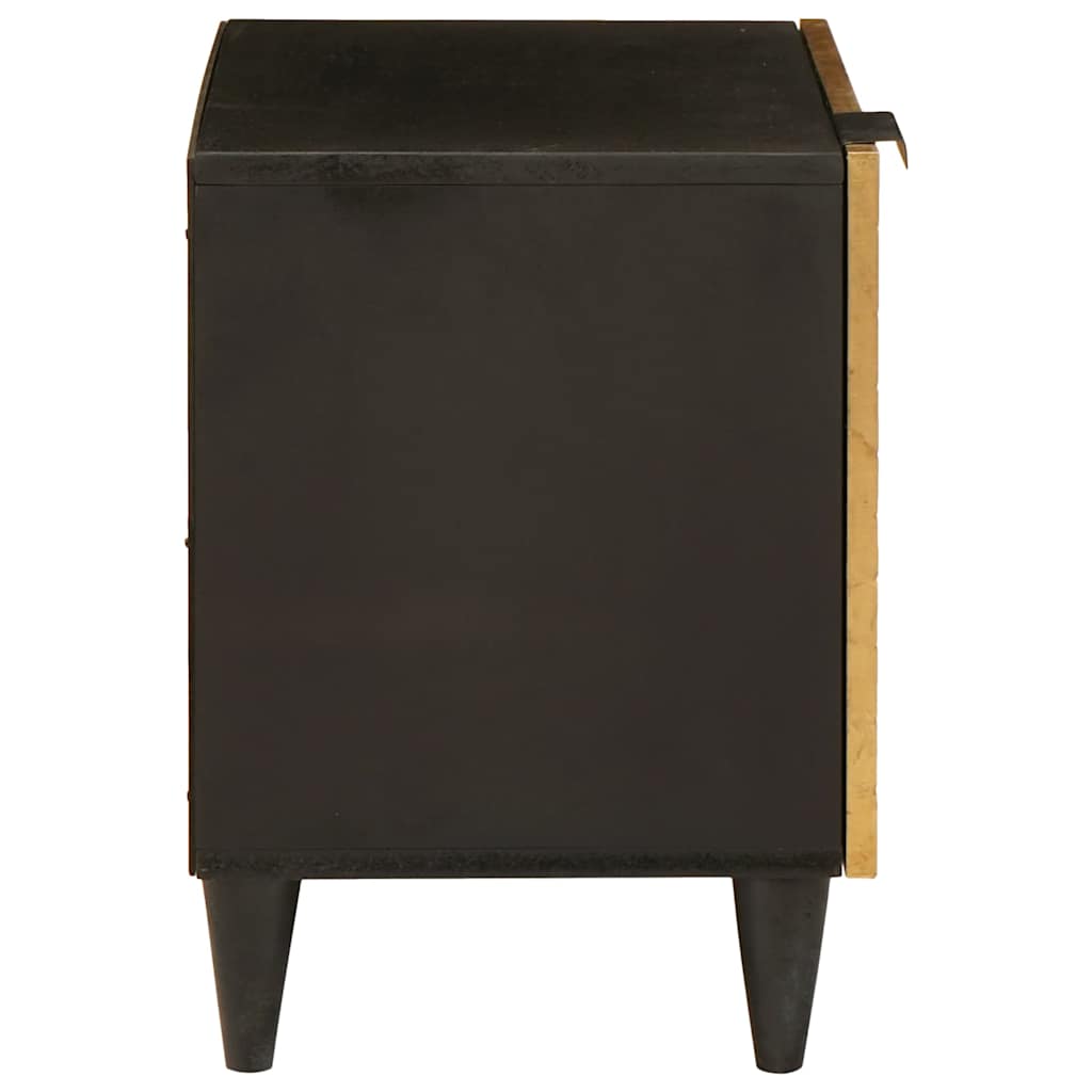 Comodino 2 pcs Nero e Oro 40 x 33.5 x 46 cm - homemem39