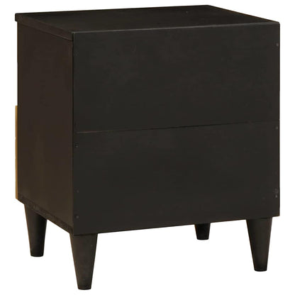 Armadio da Notte con cassetto Nero e Oro 40 x 33 x 46 cm | homemem39