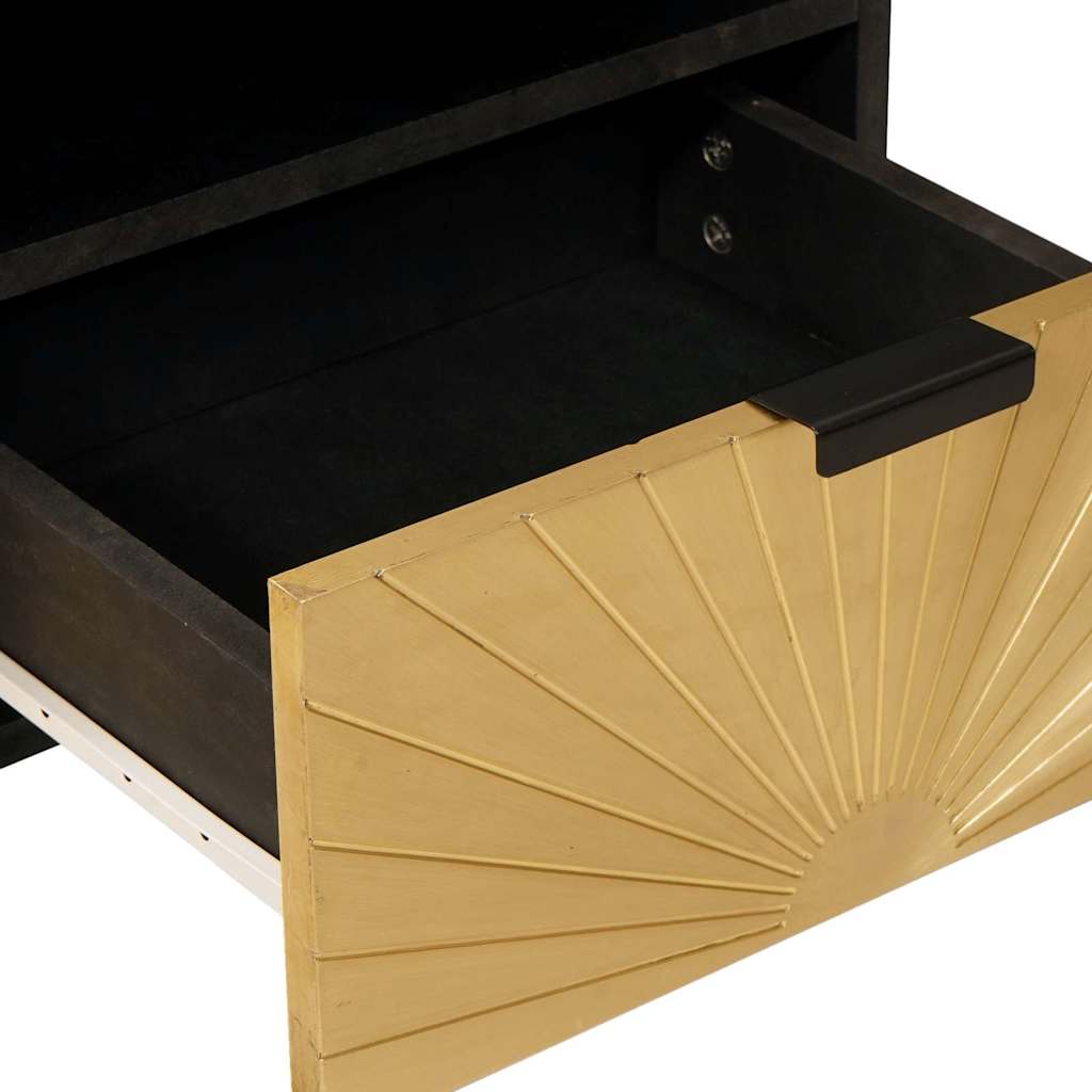 Tavolino da salotto Nero e Oro 40 x 33 x 46 cm | homemem39