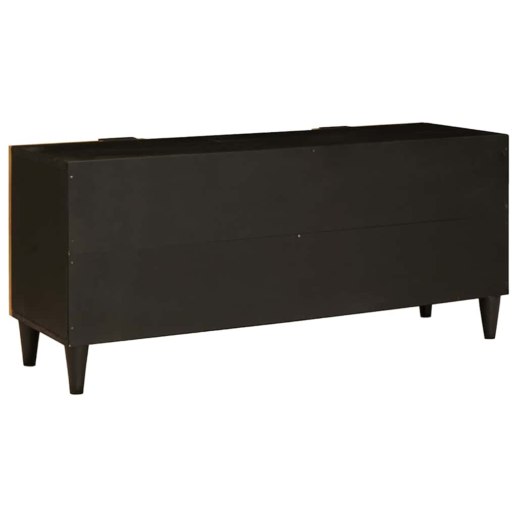 Mobile TV Nero e Oro 105 x 33 x 46 cm legno massello di mango - homemem39