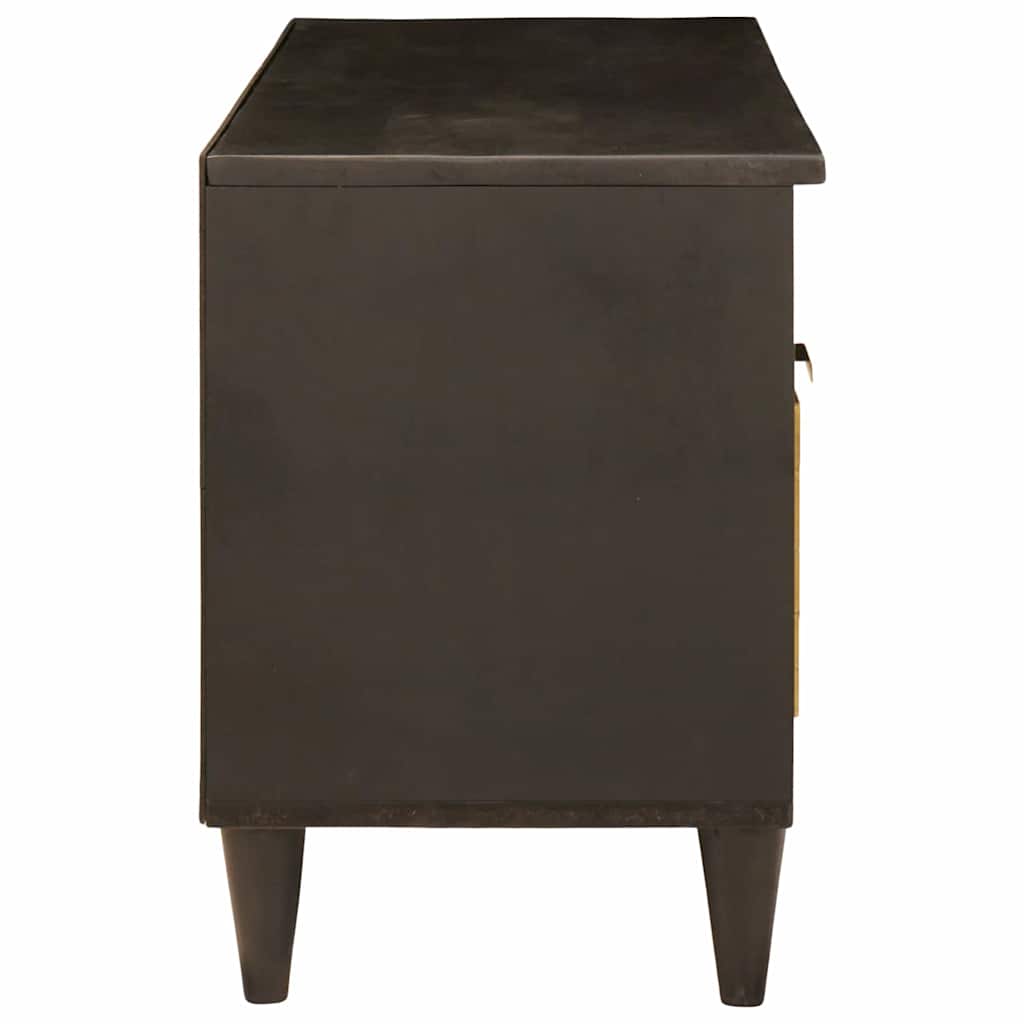 Mobile TV Nero e Oro 100 x 33 x 46 cm legno massello di mango - homemem39