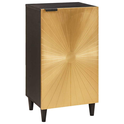 Credenza Nero e Oro 40 x 33 x 75 cm legno massello di mango - homemem39