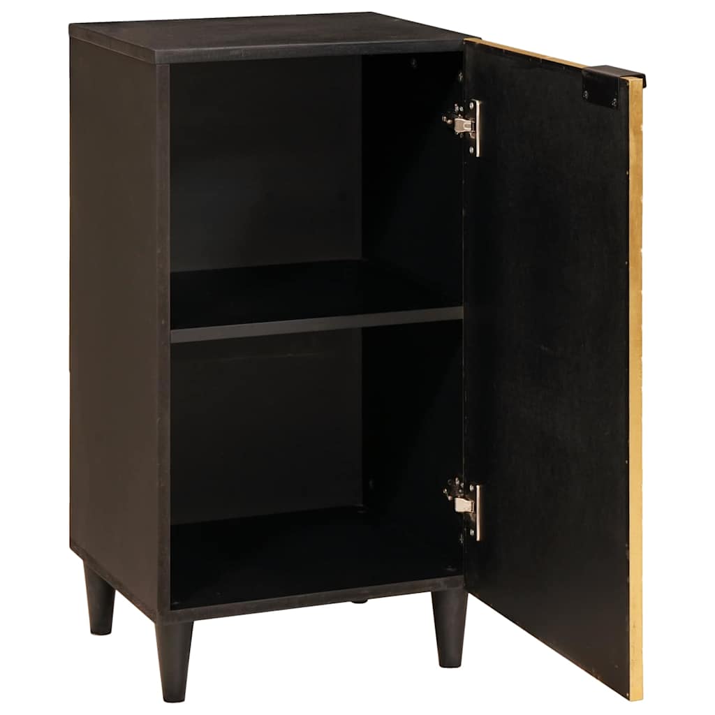 Credenza Nero e Oro 40 x 33 x 75 cm legno massello di mango - homemem39