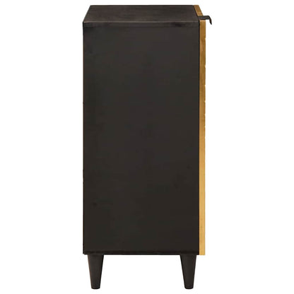 Credenza Nero e Oro 40 x 33 x 75 cm legno massello di mango - homemem39