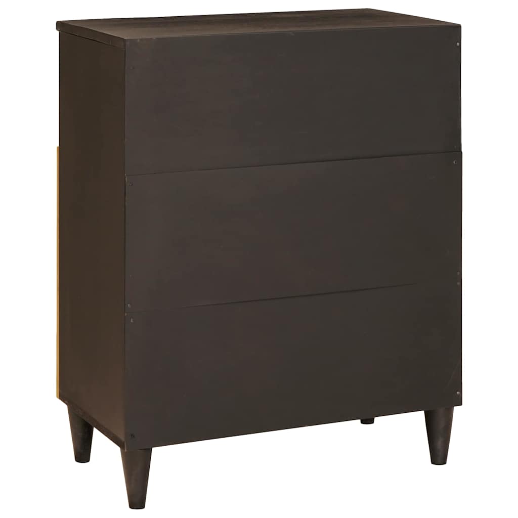 Credenza Nero e Oro 60 x 33 x 75 cm Legno di mango massello | homemem39