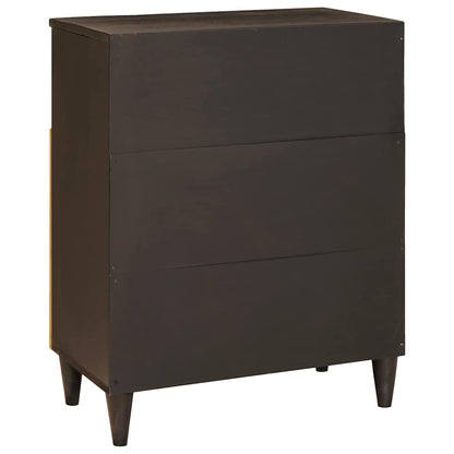 Credenza Nero e Oro 60 x 33 x 75 cm Legno di mango massello | homemem39