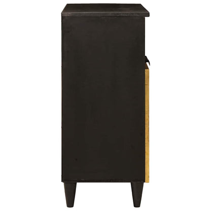 Credenza Nero e Oro 60 x 33 x 75 cm Legno di mango massello | homemem39