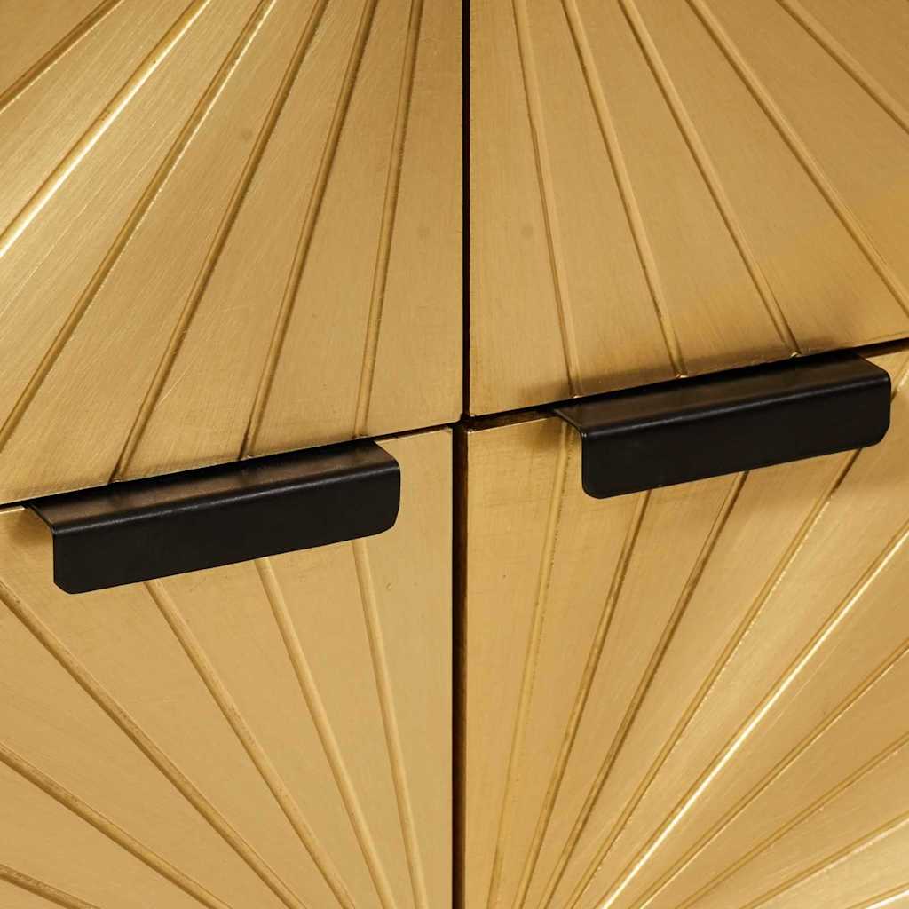 Mobile laterale con archiviazione Nero e Oro 60 x 33.5 x 75 cm - homemem39