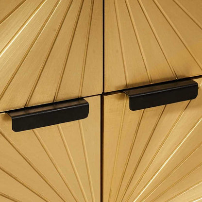 Mobile laterale con archiviazione Nero e Oro 60 x 33.5 x 75 cm - homemem39