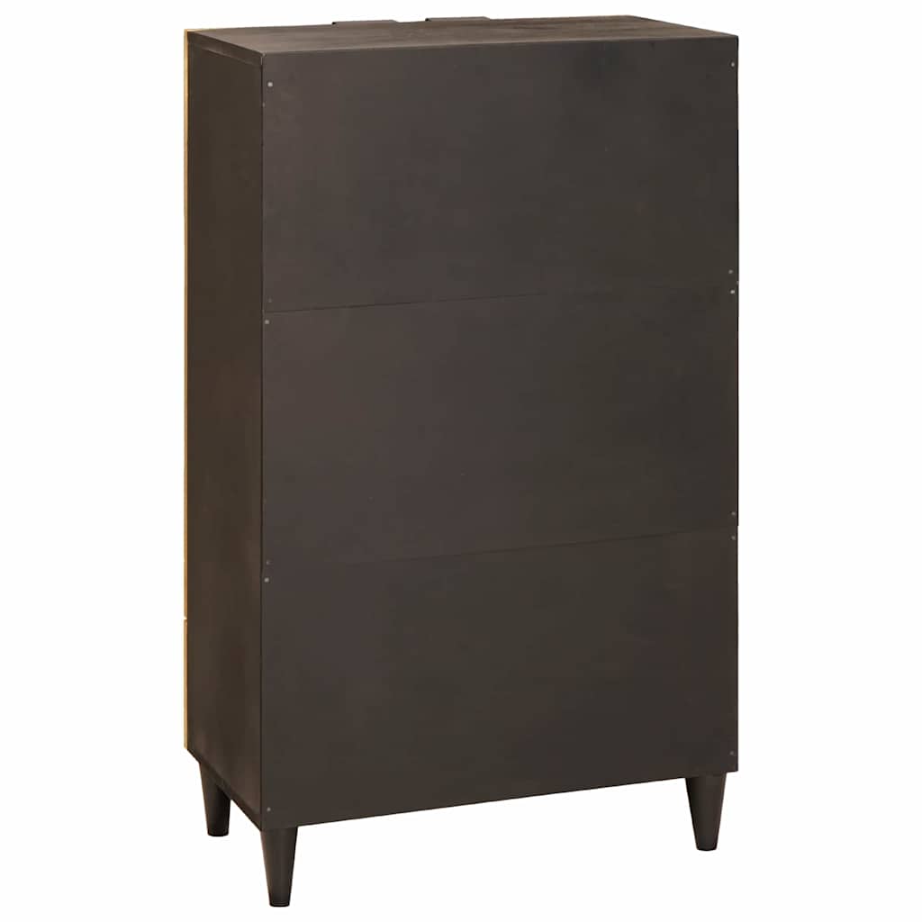 Mobile laterale con cassetto Nero e Oro 60 x 33.5 x 100 cm - homemem39