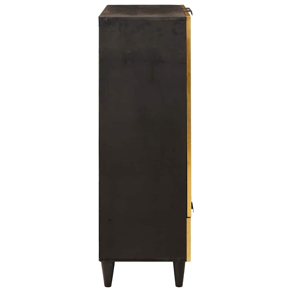 Mobile laterale con cassetto Nero e Oro 60 x 33.5 x 100 cm - homemem39
