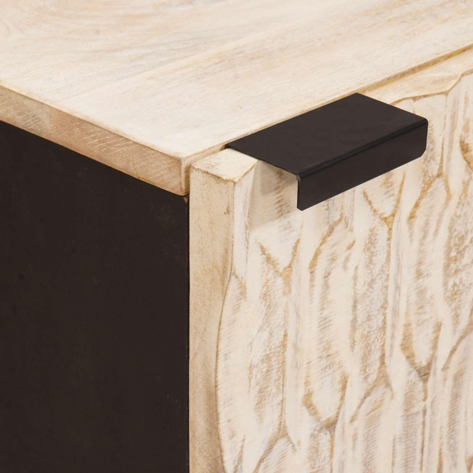 Armadio da Notte Bianco 40 x 33 x 46 cm Legno di mango massello | homemem39