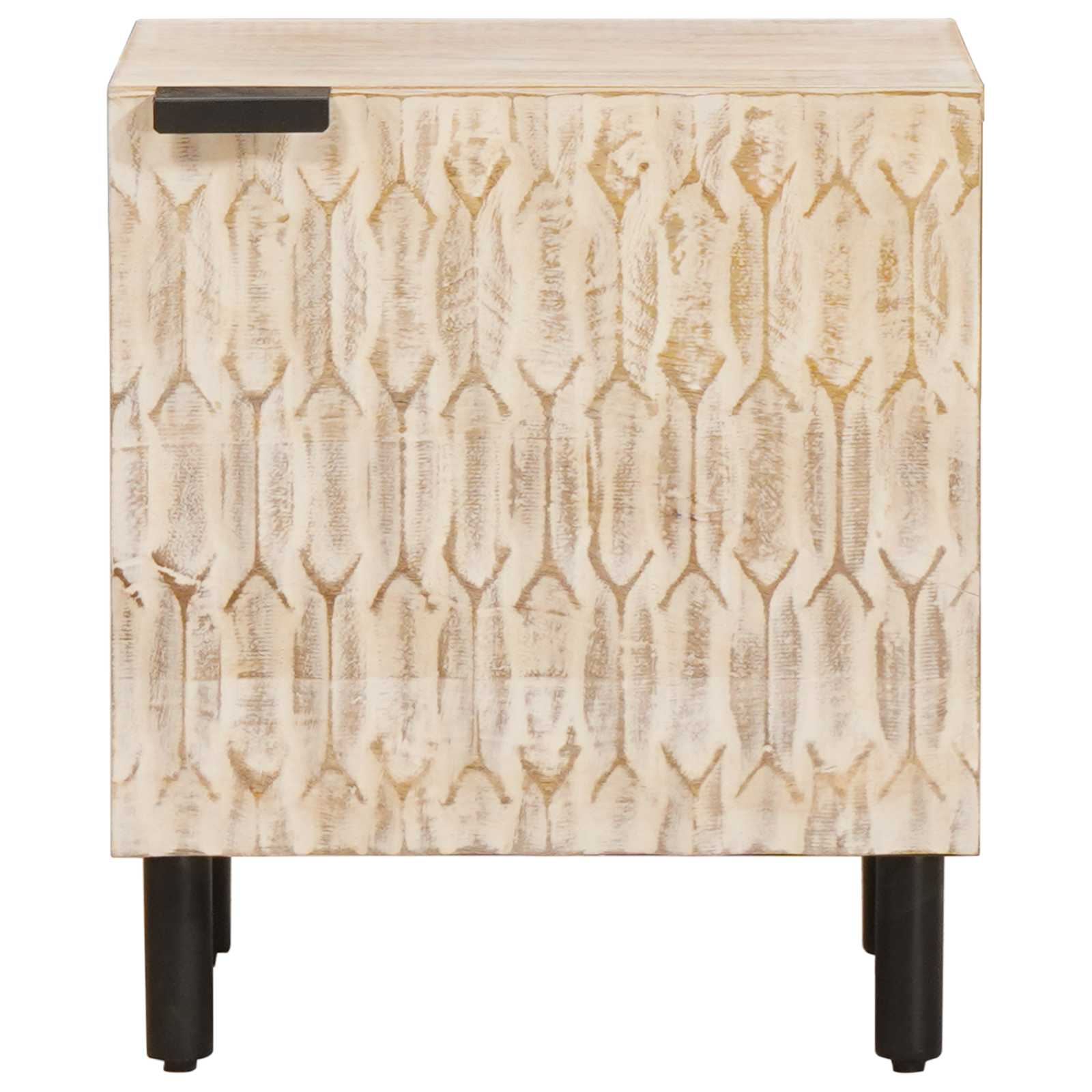 Armadio da Notte Bianco 40 x 33 x 46 cm Legno di mango massello | homemem39
